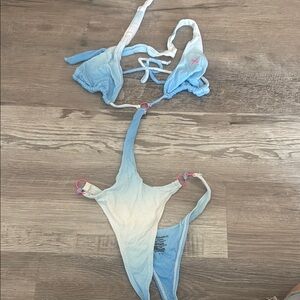 Boutine LA Blue and White One Piece Swimwear